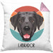 Labrador Besitzer Kissen mit Füllung 40x40 Geschenk Lustiger Spruch Geschenkidee Labrador Mama Papa (Grau) Rosa Trendation