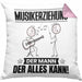 Musikerziehung Kissen mit Füllung 40x40 Geschenk für Musikerziehung Der Mann Der Alles Kann Geschenkidee zum Geburtstag (Grau) Rosa Trendation