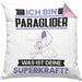 Paraglider Kissen mit Füllung 40x40 Geschenk für Paraglider Geburtstag Lustiger Spruch Was Ist Deine Superkraft (Grau) Rosa Trendation