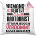 Radtourist Geschenk Kissen mit Füllung 40x40 Lustige Geschenkidee für Radtourist Geburtstag Niemand Ist Perfekt Aber Als Radtourist Ist Man Nah Dran (Grau) Rosa Trendation