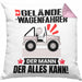 Geländewagenfahrer Kissen mit Füllung 40x40 Geschenk für Geländewagenfahrer Der Mann Der Alles Kann Geschenkidee zum Geburtstag (Grau) Rosa Trendation