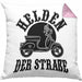 Mofa Geschenk Kissen mit Füllung 40x40 Helden Der Strasse Mofa Mofa Führerschein (Grau) Rosa Trendation