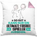 Ultimate-Frisbee-Spieler Geschenk Kissen mit Füllung 40x40 So Gut Kann Nur Ein Ultimate-Frisbee-Spieler Aussehen Geschenkidee (Grau) Rosa Trendation
