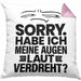 Lustiger Spruch Kissen mit Füllung 40x40 Sarkasmus Humor Sorry Habe Ich Meine Augen Laut Verdreht Kollegin Geschenkidee (Grau) Rosa Trendation