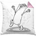 Burrito Geschenk Kissen mit Füllung 40x40 (Grau) Rosa Trendation