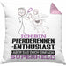Pferderennen-Enthusiast Geschenk Kissen mit Füllung 40x40 Ich Bin Pferderennen-Enthusiast Aber Sag Doch Einfach Superheld Lustige Geschenkdiee für Pferderennen-Enthusiast (Grau) Rosa Trendation