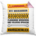 KFZ Mechaniker Kissen mit Füllung 40x40 Geschenk Lustig Spruch Geschenkidee Mechaniker Lustig (Grau) Rosa Trendation