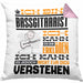 Bassgitarrist Geschenk Kissen mit Füllung 40x40 Geschenkidee für Bassgitarrist Geburtstag Lustig Ich Bin Bassgitarrist Ich Kann Es Dir Erklären Aber Nicht Für Dich Verstehen (Grau) Rosa Trendation