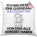 Katzensitter Geschenk Kissen mit Füllung 40x40 Lustige Geschenkidee Geburtstag für Katzensitter Ich Bin Dieser Legendäre Katzensitter Von Dem Alle Geredet Haben (Grau) Rosa Trendation