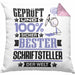 Schriftsteller Geschenk Lustiger Spruch für Schriftsteller Geschenkidee Bester Schriftsteller Der WeltKissen mit Füllung 40x40 (Grau) Rosa Trendation