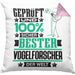 Vogelforscher Geschenk Lustiger Spruch für Vogelforscher Geschenkidee Bester Vogelforscher Der WeltKissen mit Füllung 40x40 (Grau) Rosa Trendation