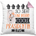 Präsidentin Geschenk Kissen mit Füllung 40x40 Lustig Geschenkidee für Präsidentin Geburtstag So Sieht Eine Richtig Coole Präsidentin Aus Frauen Spruch (Grau) Rosa Trendation