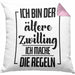 Lustige Kissen mit Füllung 40x40 für ältere Zwillinge Lustiges Geschenk mit Spruch (Grau) Rosa Trendation