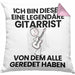 Gitarrist Geschenk Kissen mit Füllung 40x40 Lustige Geschenkidee Geburtstag für Gitarrist Ich Bin Dieser Legendäre Gitarrist Von Dem Alle Geredet Haben (Grau) Rosa Trendation