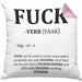F*** Kissen mit Füllung 40x40 Geschenk Schimpfwort 18+ Geschenkidee Männer Frauen Arbeitskollege Geschenkidee (Grau) Rosa Trendation