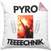 Pyrotechnik Kissen mit Füllung 40x40 Geschenk Pyrotechnik Ist Doch Kein Verbrechen Meme Joke (Grau) Rosa Trendation