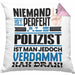 Polizist Geschenk Kissen mit Füllung 40x40 Lustige Geschenkidee für Polizist Geburtstag Niemand Ist Perfekt Aber Als Polizist Ist Man Nah Dran (Grau) Rosa Trendation