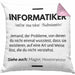 Informatiker Kissen mit Füllung 40x40 Geschenk Programmierer Gadget Lustig Geschenkidee Männer Zubehör Informatiklehrer IT (Grau) Rosa Trendation