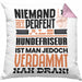 Hundefriseur Geschenk Kissen mit Füllung 40x40 Lustige Geschenkidee für Hundefriseur Geburtstag Niemand Ist Perfekt Aber Als Hundefriseur Ist Man Nah Dran (Grau) Rosa Trendation