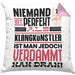 Klangkünstler Geschenk Kissen mit Füllung 40x40 Lustige Geschenkidee für Klangkünstler Geburtstag Niemand Ist Perfekt Aber Als Klangkünstler Ist Man Nah Dran (Grau) Rosa Trendation