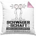 Schwägerschaft Geschenk Kissen mit Füllung 40x40 Ich Bin Schwägerschaft Aber Sag Doch Einfach Superheld Lustige Geschenkdiee für Schwägerschaft (Grau) Rosa Trendation