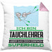 Tauchlehrer Geschenk Kissen mit Füllung 40x40 Ich Bin Tauchlehrer Aber Sag Doch Einfach Superheld Lustige Geschenkdiee für Tauchlehrer (Grau) Rosa Trendation
