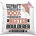 Boulderer Geschenk Lustiger Spruch für Boulderer Geschenkidee Bester Boulderer Der WeltKissen mit Füllung 40x40 (Grau) Rosa Trendation