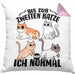 Katzen-Liebhaberin Kissen mit Füllung 40x40 Geschenk Katzenmama Bis Zur 2. Katze War Ich Normal (Grau) Rosa Trendation
