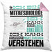 Meeresbiologe Geschenk Kaffee-Kissen mit Füllung 40x40 Geschenkidee für Meeresbiologe Ich Bin Meeresbiologe Ich Kann Es Dir Erklären Jedoch Nicht Für Dich Verstehen Spruch Lustig (Grau) Rosa Trendation