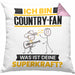 Country-Fan Kissen mit Füllung 40x40 Geschenk für Country-Fan Geburtstag Lustiger Spruch Was Ist Deine Superkraft (Grau) Rosa Trendation