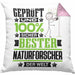 Naturforscher Geschenk Lustiger Spruch für Naturforscher Geschenkidee Bester Naturforscher Der WeltKissen mit Füllung 40x40 (Grau) Rosa Trendation