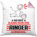 Ringer Geschenk Kissen mit Füllung 40x40 So Gut Kann Nur Ein Ringer Aussehen Geschenkidee (Grau) Rosa Trendation