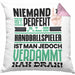 Handballspieler Geschenk Kissen mit Füllung 40x40 Lustige Geschenkidee für Handballspieler Geburtstag Niemand Ist Perfekt Aber Als Handballspieler Ist Man Nah Dran (Grau) Rosa Trendation