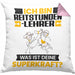 Reitstundenlehrer Kissen mit Füllung 40x40 Geschenk für Reitstundenlehrer Geburtstag Lustiger Spruch Was Ist Deine Superkraft (Grau) Rosa Trendation