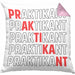 Praktikant Kissen mit Füllung 40x40 Geschenk Lustiger Spruch (Grau) Rosa Trendation