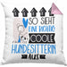 Hundesitterin Geschenk Kissen mit Füllung 40x40 Lustig Geschenkidee für Hundesitterin Geburtstag So Sieht Eine Richtig Coole Hundesitterin Aus Frauen Spruch (Grau) Rosa Trendation