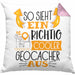 So Sieht Ein Richtig Cooler Geocacher Aus Geschenk Kissen mit Füllung 40x40 Lustiger Spruch Geschenkidee (Grau) Rosa Trendation