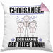 Chorsänger Kissen mit Füllung 40x40 Geschenk für Chorsänger Der Mann Der Alles Kann Geschenkidee zum Geburtstag (Grau) Rosa Trendation