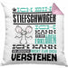 Stiefschwager Geschenk Kaffee-Kissen mit Füllung 40x40 Geschenkidee für Stiefschwager Ich Bin Stiefschwager Ich Kann Es Dir Erklären Jedoch Nicht Für Dich Verstehen Spruch Lustig (Grau) Rosa Trendation