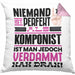 Komponist Geschenk Kissen mit Füllung 40x40 Lustige Geschenkidee für Komponist Geburtstag Niemand Ist Perfekt Aber Als Komponist Ist Man Nah Dran (Grau) Rosa Trendation