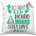 So Sieht Ein Richtig Cooler Serienjunkie Aus Geschenk Kissen mit Füllung 40x40 Lustiger Spruch Geschenkidee (Grau) Rosa Trendation