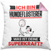 Hundeflüsterer Kissen mit Füllung 40x40 Geschenk für Hundeflüsterer Geburtstag Lustiger Spruch Was Ist Deine Superkraft (Grau) Rosa Trendation