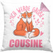 Du Wirst Große Cousine Kissen mit Füllung 40x40 Geschenk Ich Werde Große Cousine Nachwuchs (Grau) Rosa Trendation