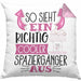 So Sieht Ein Richtig Cooler Spaziergänger Aus Geschenk Kissen mit Füllung 40x40 Lustiger Spruch Geschenkidee (Grau) Rosa Trendation