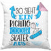 Skater Kissen mit Füllung 40x40 Geschenk So Sieht Ein Richtig Cooler Skater Aus Geschenkidee Spruch Lustig (Grau) Rosa Trendation