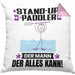 Stand-Up-Paddler Kissen mit Füllung 40x40 Geschenk für Stand-Up-Paddler Der Mann Der Alles Kann Geschenkidee zum Geburtstag (Grau) Rosa Trendation