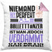 Balletttänzer Geschenk Kissen mit Füllung 40x40 Lustige Geschenkidee für Balletttänzer Geburtstag Niemand Ist Perfekt Aber Als Balletttänzer Ist Man Nah Dran (Grau) Rosa Trendation