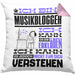Musikblogger Geschenk Kissen mit Füllung 40x40 Geschenkidee für Musikblogger Geburtstag Lustig Ich Bin Musikblogger Ich Kann Es Dir Erklären Aber Nicht Für Dich Verstehen (Grau) Rosa Trendation