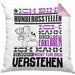Hundeaussteller Geschenk Kaffee-Kissen mit Füllung 40x40 Geschenkidee für Hundeaussteller Ich Bin Hundeaussteller Ich Kann Es Dir Erklären Jedoch Nicht Für Dich Verstehen Spruch Lustig (Grau) Rosa Trendation