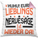 Huhu Eure Lieblingsnervensäge Ist Wieder Da Kissen mit Füllung 40x40 Geschenk Lustiger Spruch Kollege (Grau) Rosa Trendation